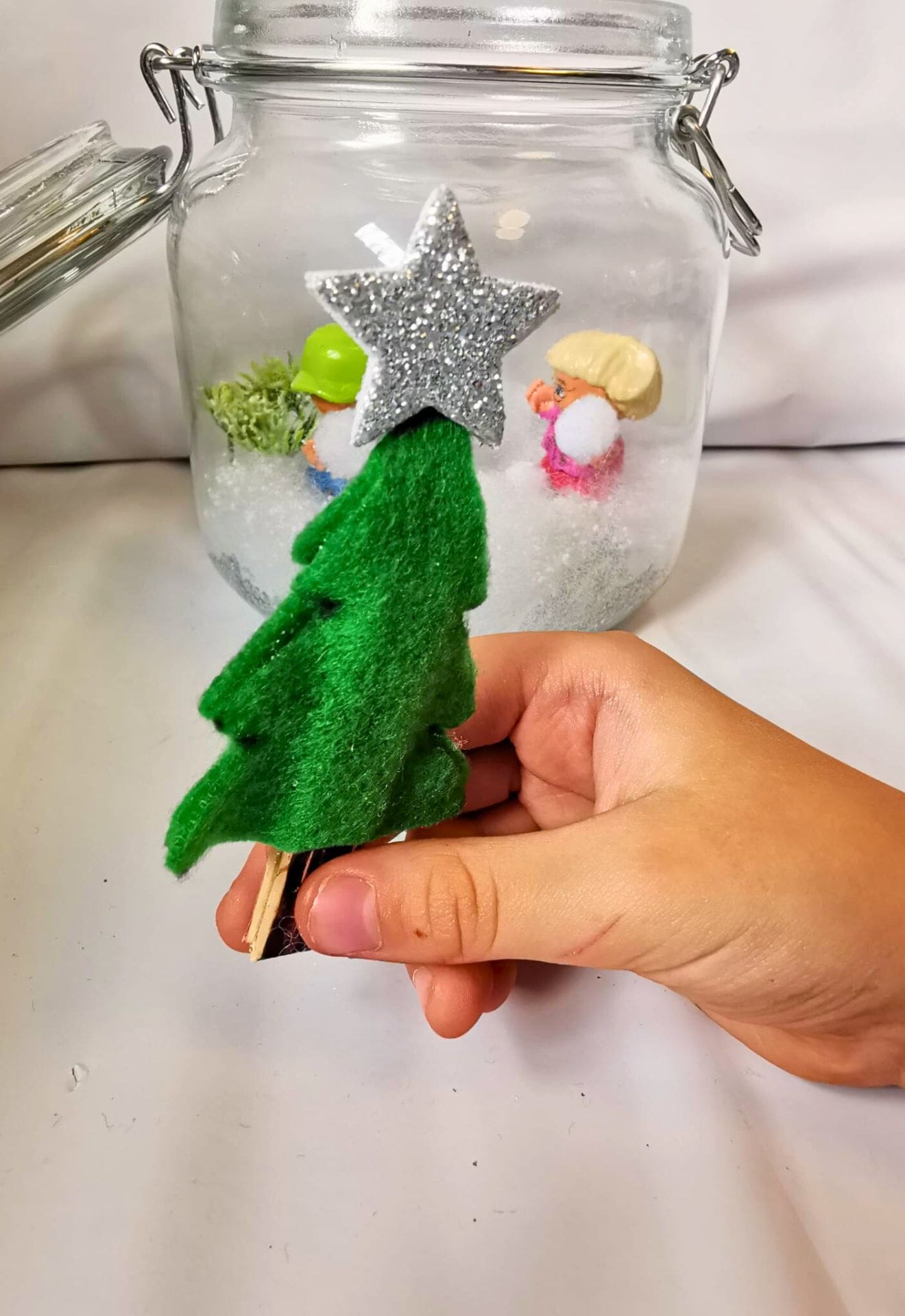 View of Diy Mason Jar Winter Wonderland